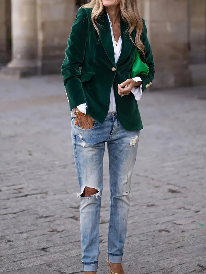 Caterina | Elegante fluwelen blazer