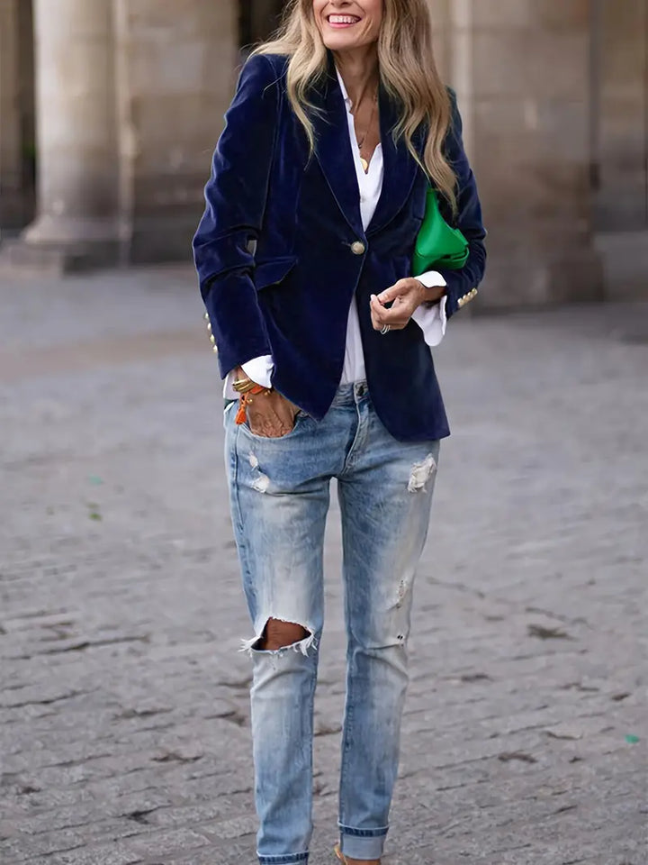 Caterina | Elegante fluwelen blazer