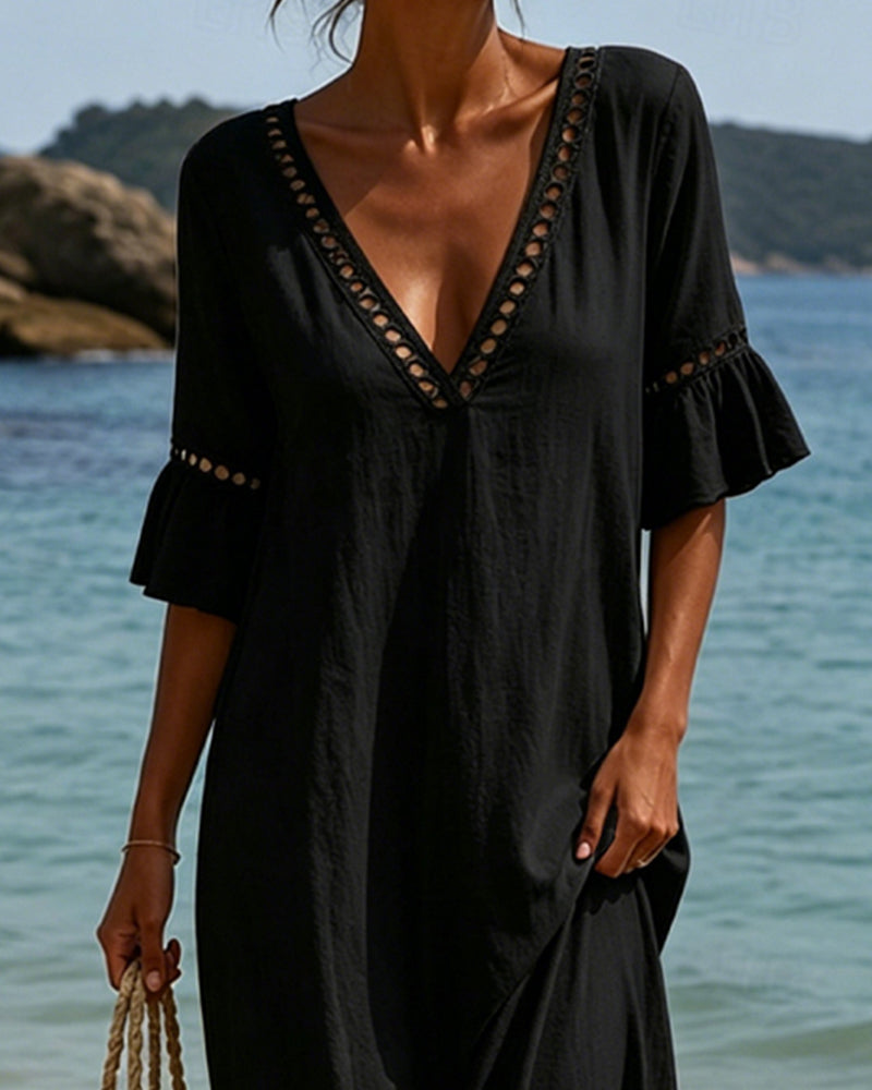Wieteke | Boho Maxi-jurk met Kant