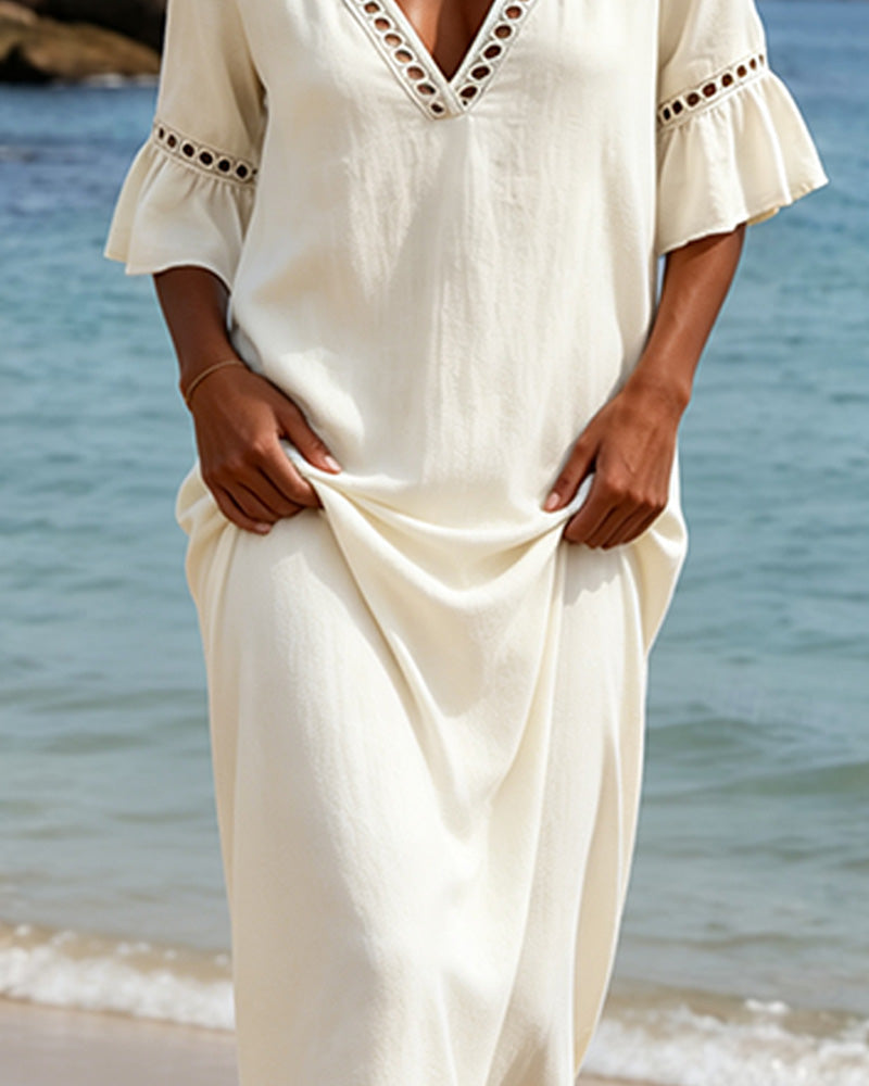 Wieteke | Boho Maxi-jurk met Kant
