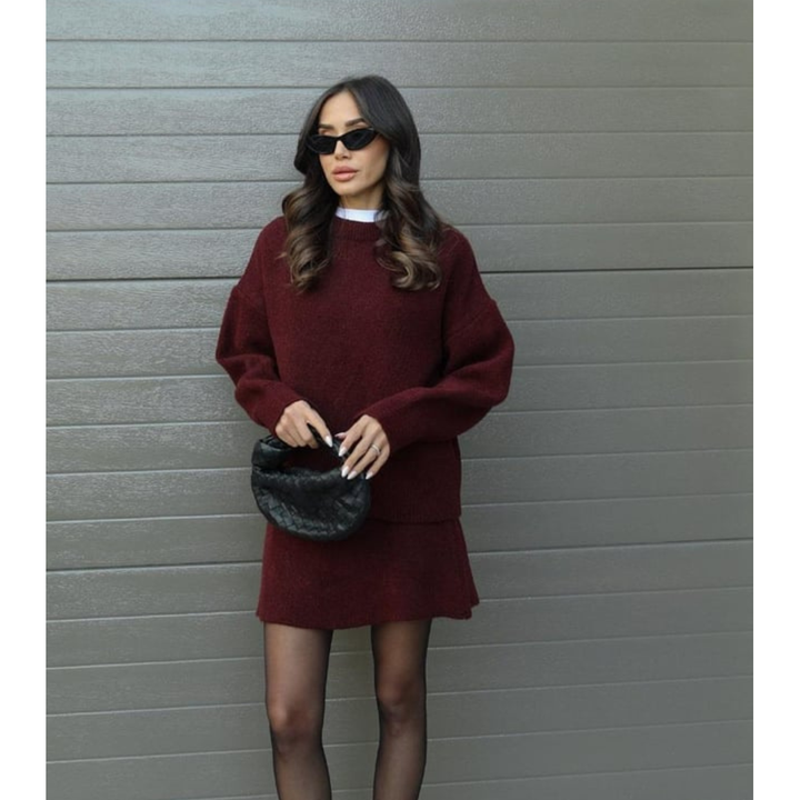 Cynthia | Moderne Tweedelige Set Voor Dames | Trui en Rok