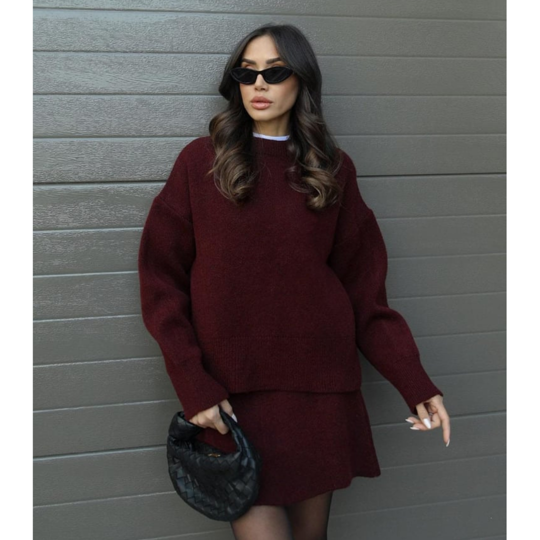 Cynthia | Moderne Tweedelige Set Voor Dames | Trui en Rok