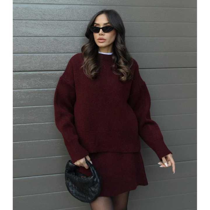 Cynthia | Moderne Tweedelige Set Voor Dames | Trui en Rok