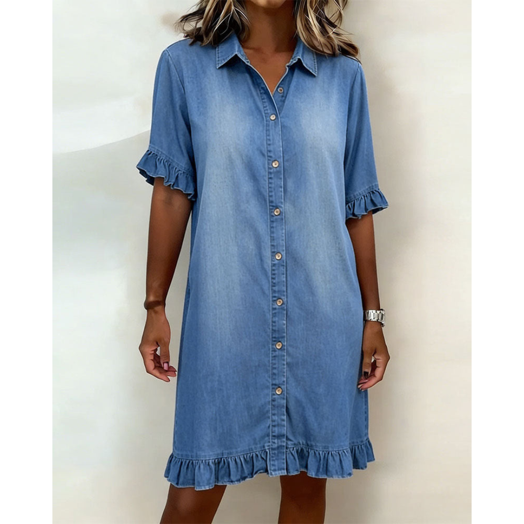 Anouk | Flatterende Denimjurk
