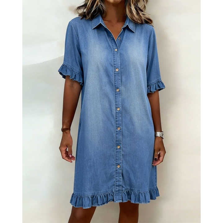 Anouk | Flatterende Denimjurk