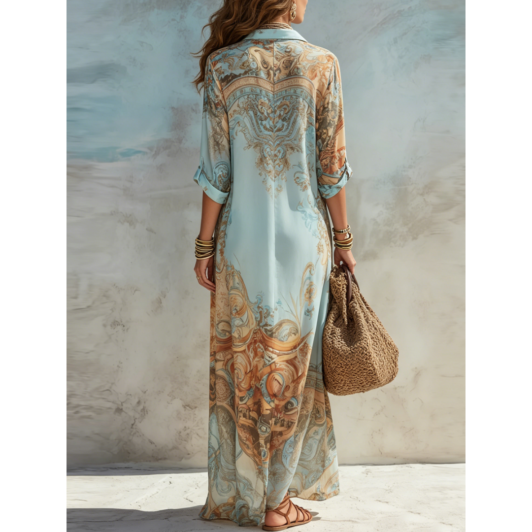 Soraya | Zwevende Maxi-jurk met Paisleyprint