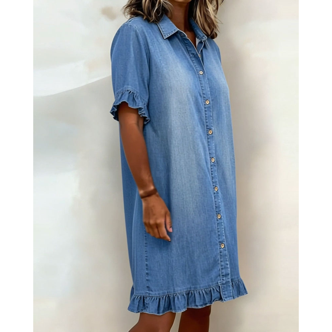 Anouk | Flatterende Denimjurk