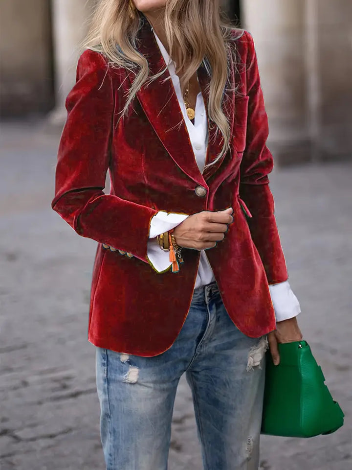 Caterina | Elegante fluwelen blazer