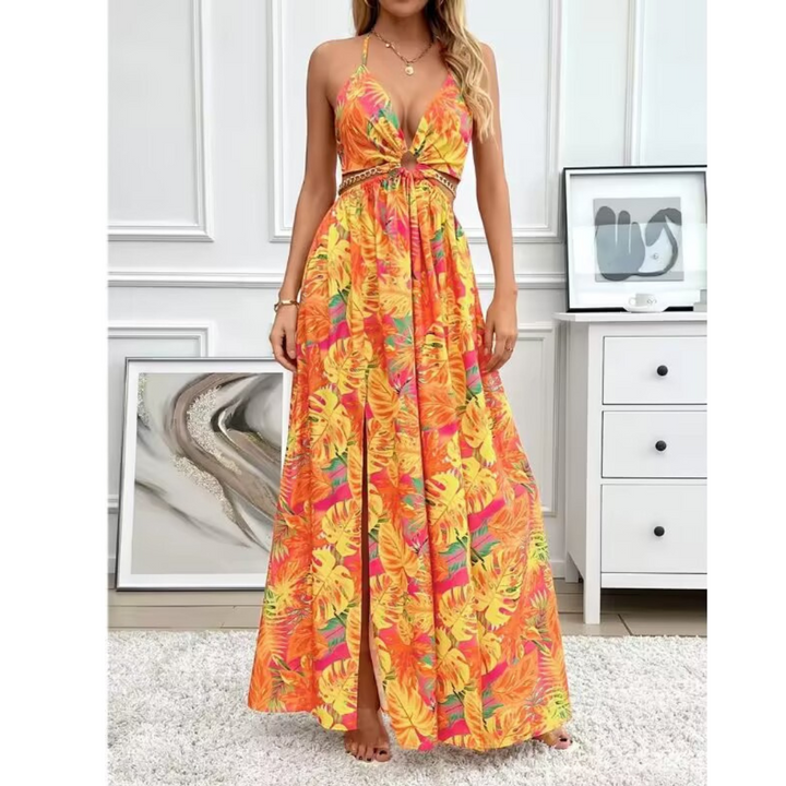 Azure Bloom luchtige zomer jurk