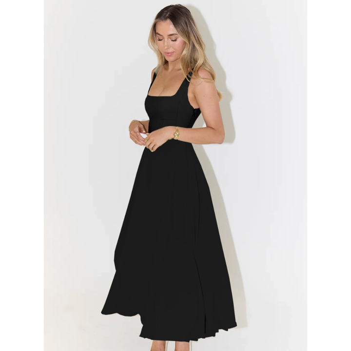 Melis | Lange Jurk met Vloeiende Midi-Rok