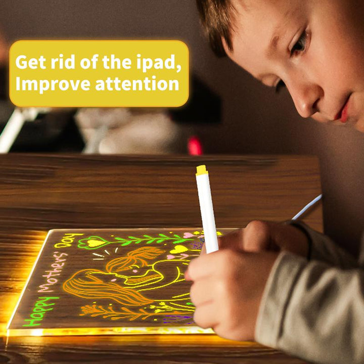 LED-NOTITIEBORD™ | INTERACTIEF MEMO- & TEKENBORD VOOR KIDS | 50% Kerstmis Korting