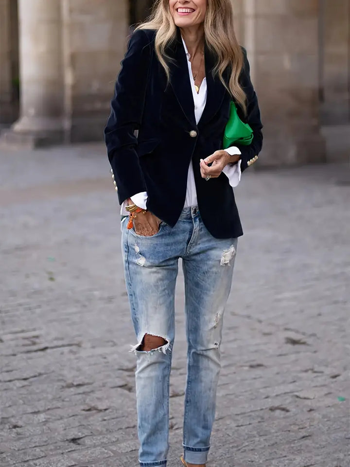 Caterina | Elegante fluwelen blazer