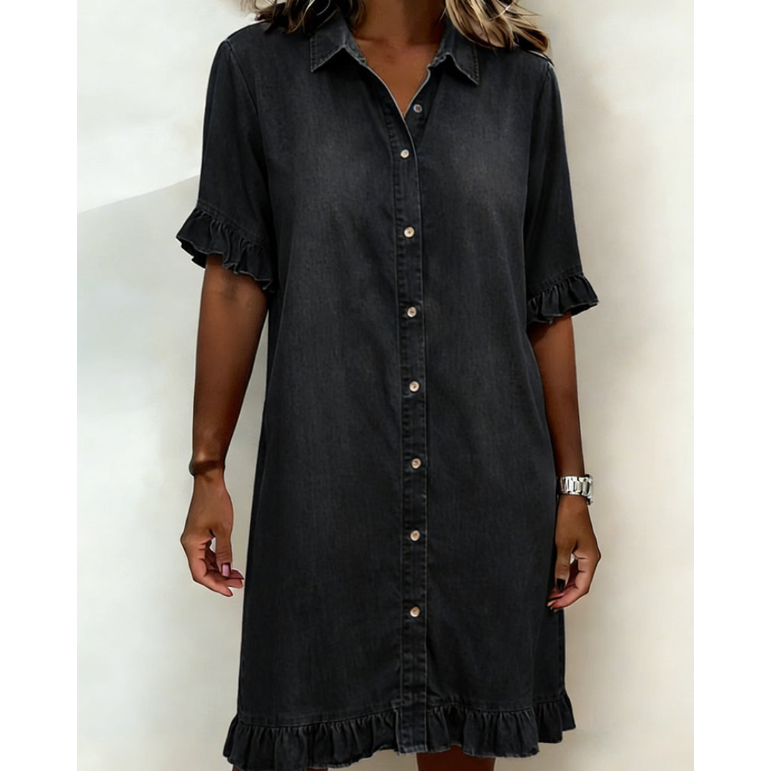 Anouk | Flatterende Denimjurk