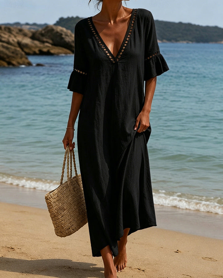 Wieteke | Boho Maxi-jurk met Kant