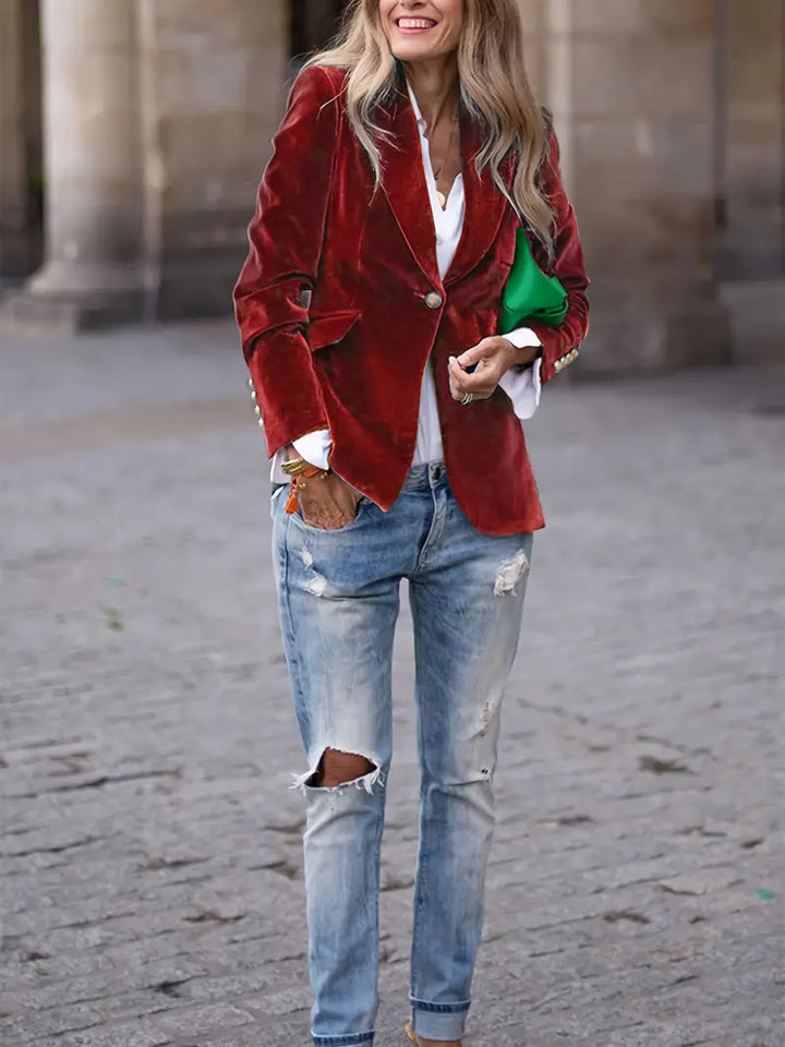 Caterina | Elegante fluwelen blazer