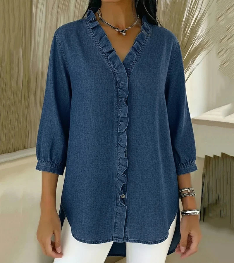 Adel | BLOUSE DAMES MET V-HALS EN RUCHES™ 0