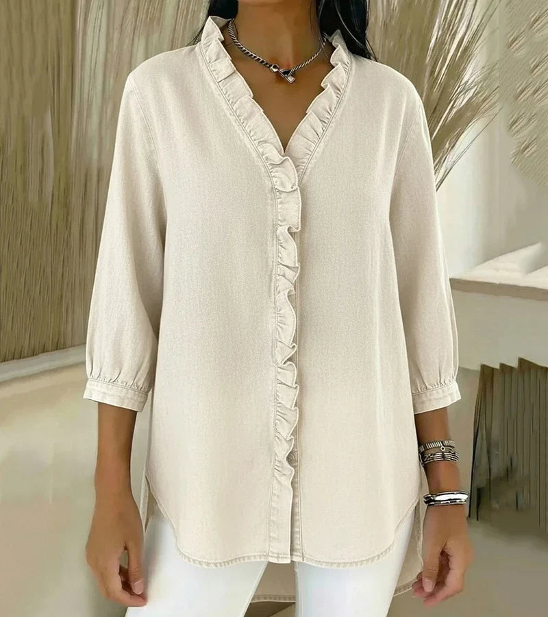 Adel | BLOUSE DAMES MET V-HALS EN RUCHES™ 3