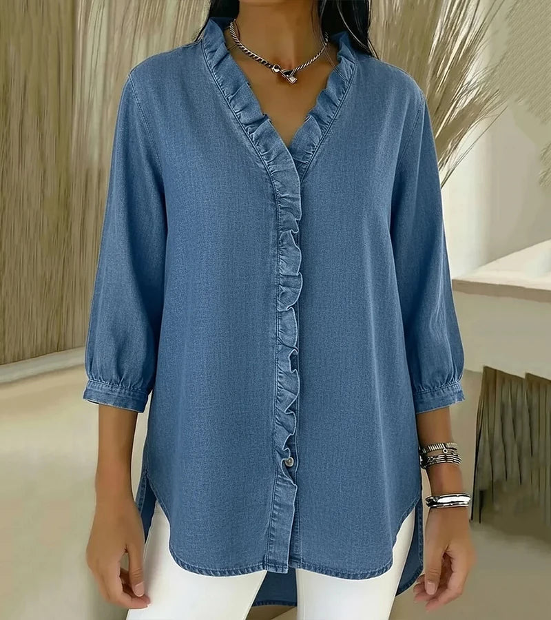 Adel | BLOUSE DAMES MET V-HALS EN RUCHES™ 4