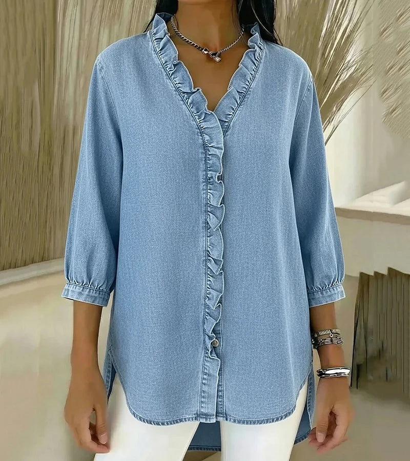 Adel | BLOUSE DAMES MET V-HALS EN RUCHES™ 6