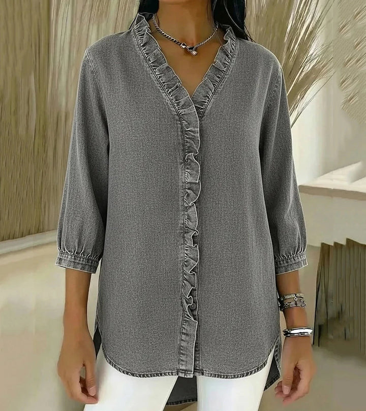 Adel | BLOUSE DAMES MET V-HALS EN RUCHES™ 7