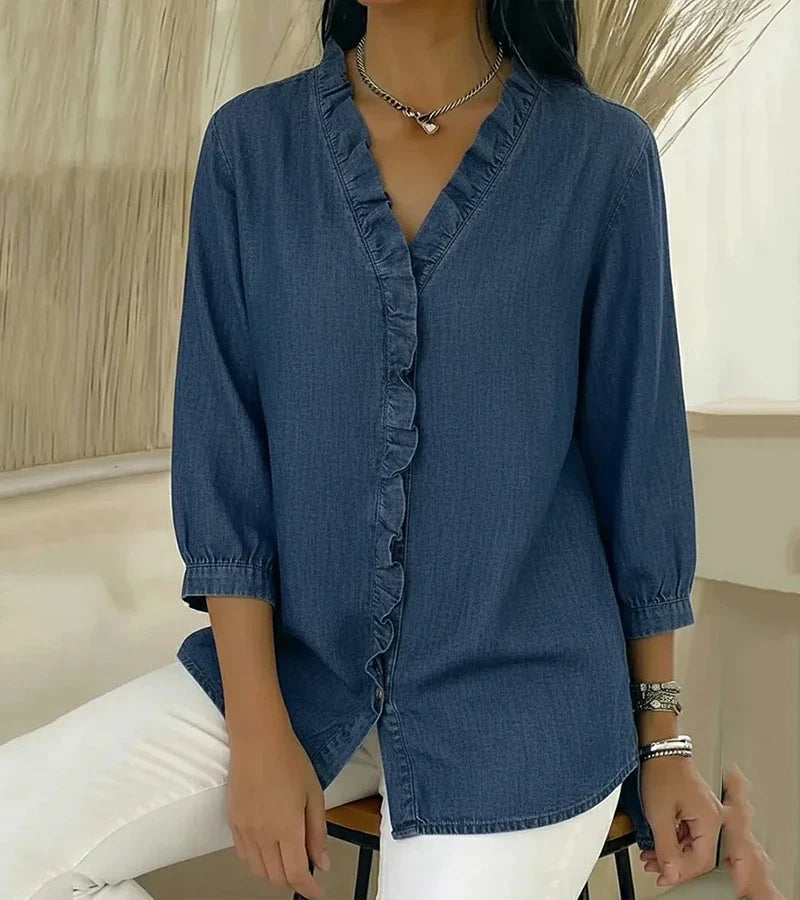 Adel | BLOUSE DAMES MET V-HALS EN RUCHES™ 8