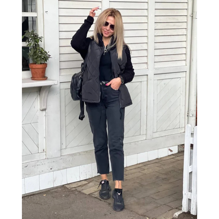 Emma | Gebreid Damesjack met Rits | Gewatteerd