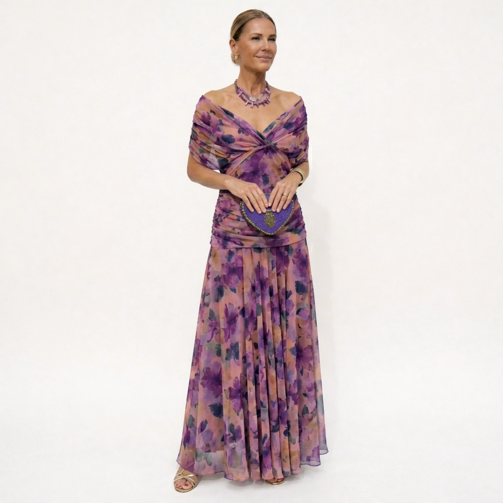 Elora | LANGE JURK DAMES MET BLOEMENPRINT™ 4