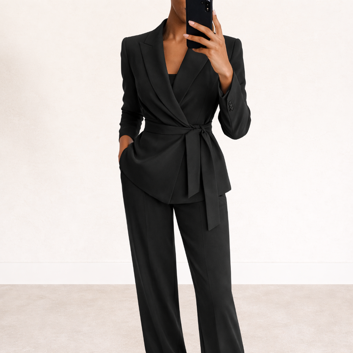 Emma | Elegante Set met Jasje en Wijde Broek 2
