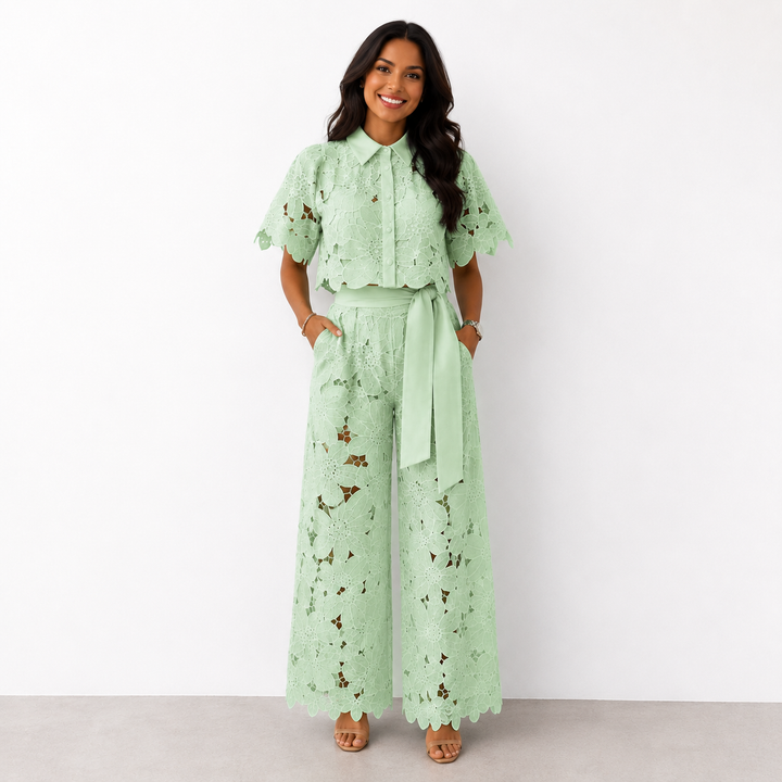 Isabella | Tweedelige Set Dames met Kanten Details 0