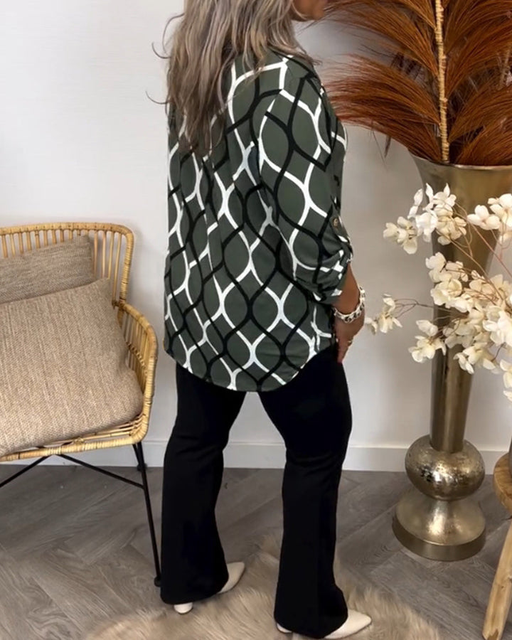 NORA | FLATTERENDE BLOUSE DAMES MET ELEGANT PATROON™ 2