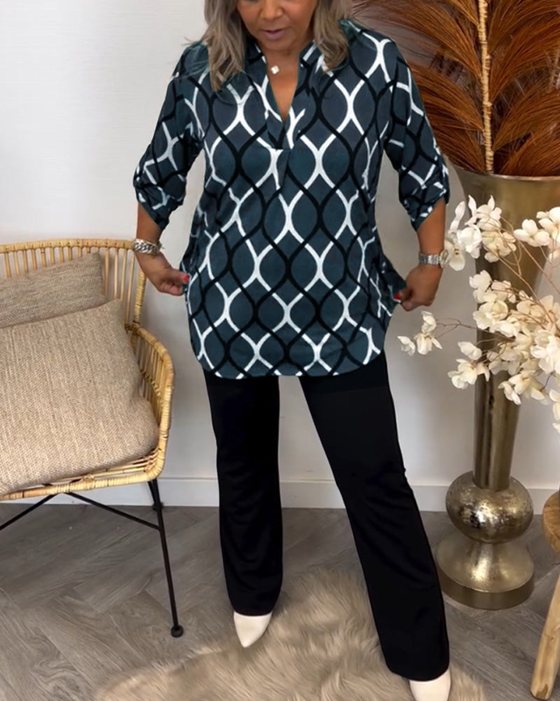 NORA | FLATTERENDE BLOUSE DAMES MET ELEGANT PATROON™ 4