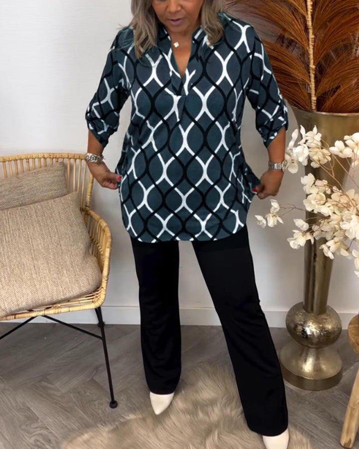 NORA | FLATTERENDE BLOUSE DAMES MET ELEGANT PATROON™ 4