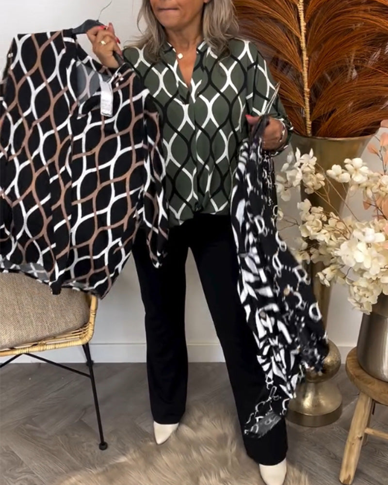 NORA | FLATTERENDE BLOUSE DAMES MET ELEGANT PATROON™ 7