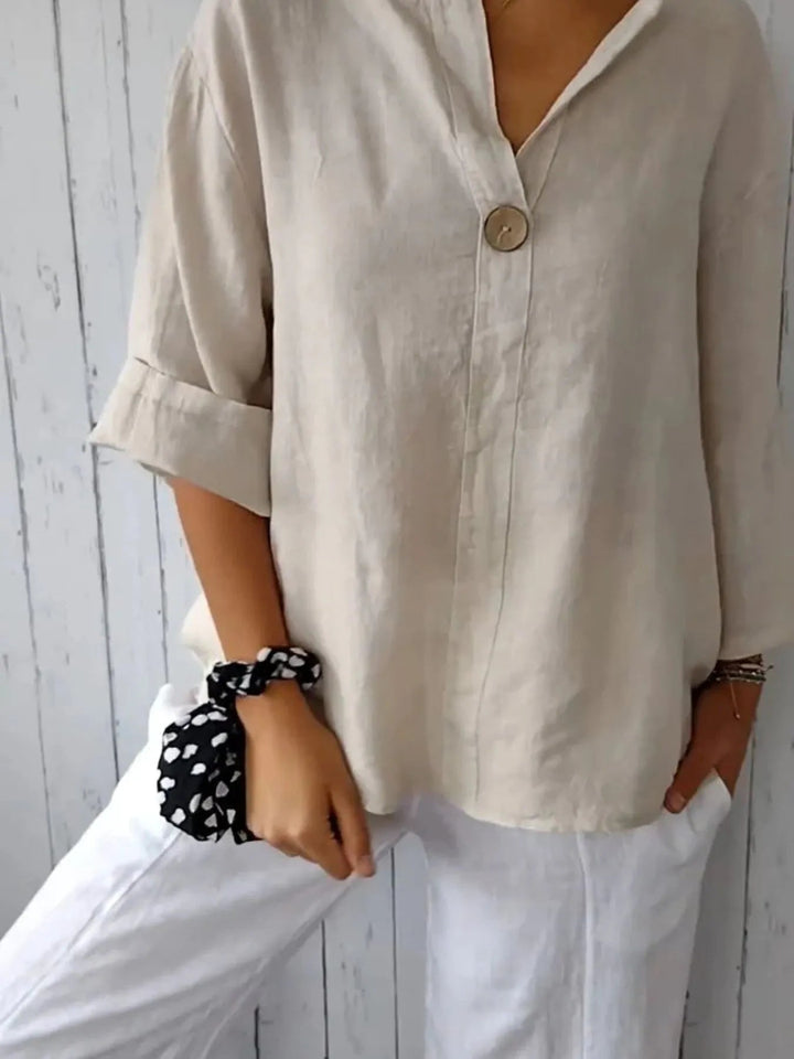 Norah | LINNENMIX BLOUSE DAMES MET INKEPINGEN™ 1
