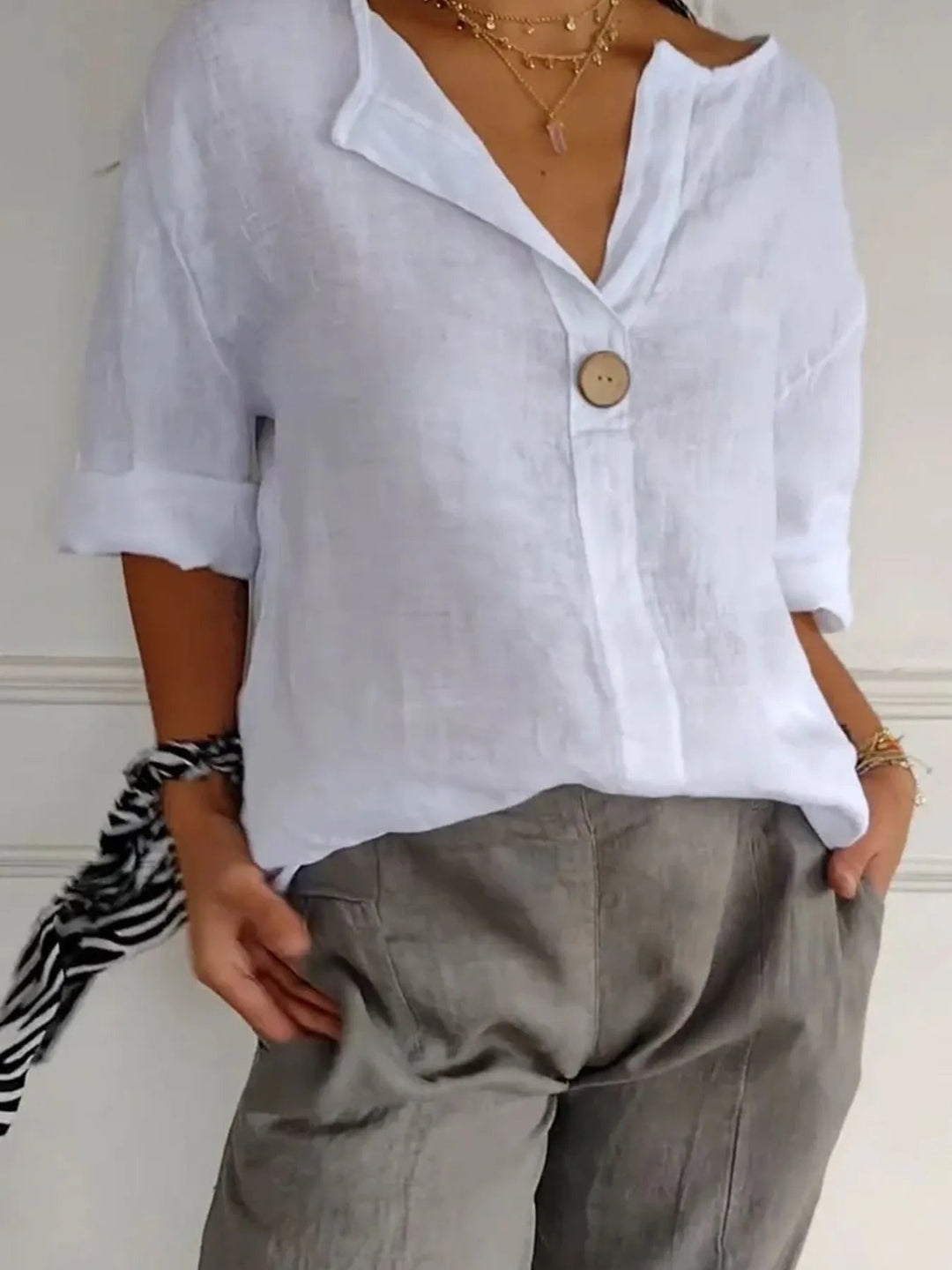 Norah | LINNENMIX BLOUSE DAMES MET INKEPINGEN™ 11