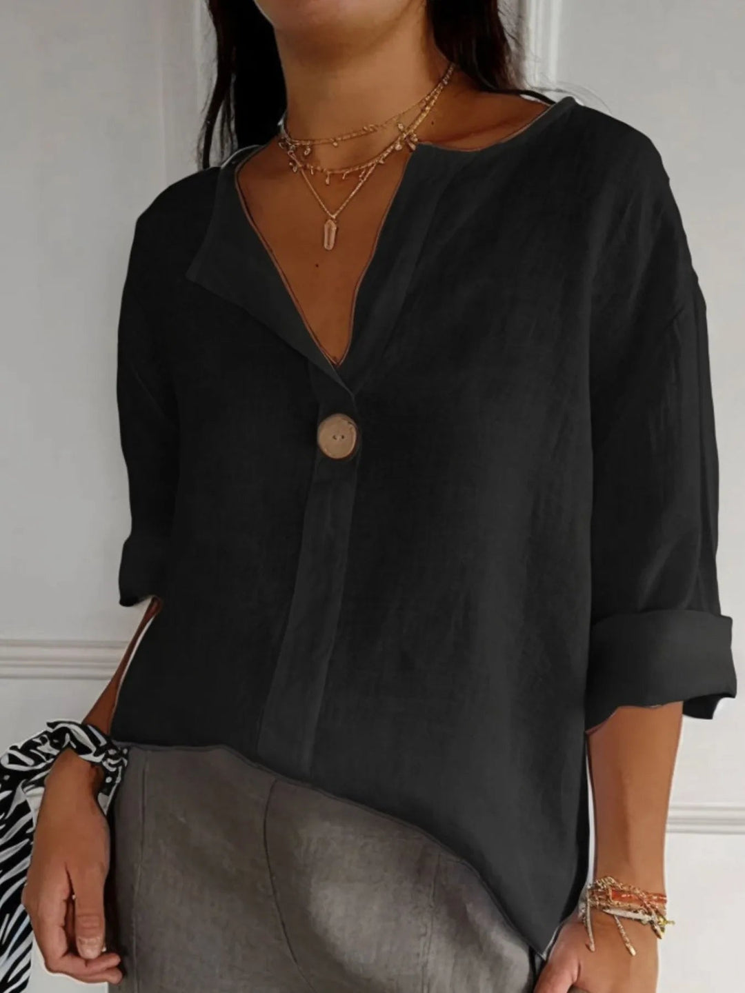 Norah | LINNENMIX BLOUSE DAMES MET INKEPINGEN™ 4