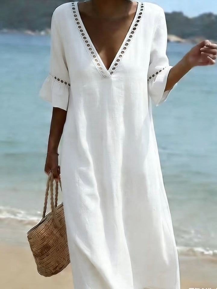Wieteke | Boho Maxi-jurk met Kant