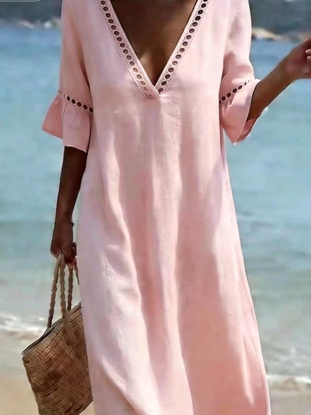 Wieteke | Boho Maxi-jurk met Kant