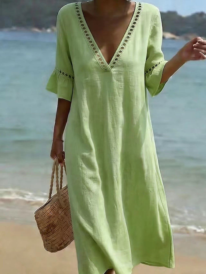 Wieteke | Boho Maxi-jurk met Kant