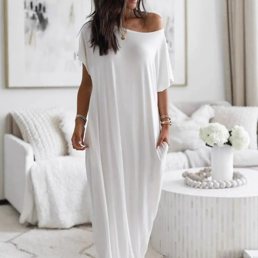 Nathalie | Zomerse Off-Shoulder Maxi-jurk