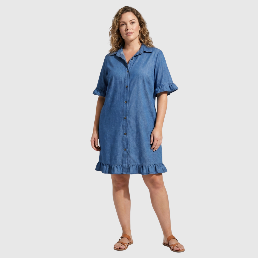 Anouk | Flatterende Denimjurk