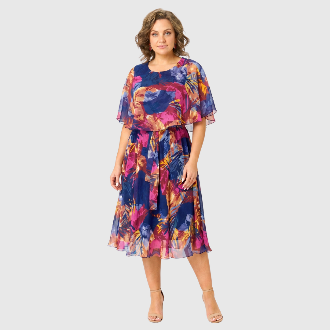 Elenora | Gelaagde Zomerse Midi-Jurk