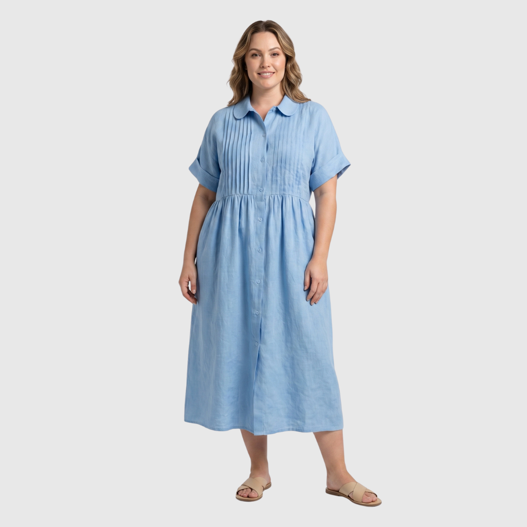 Maaike | Zomerse Maxi-jurk van Katoen-Linnenmix
