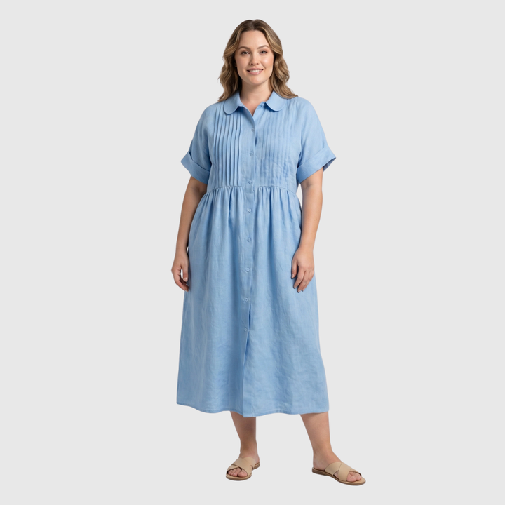 Maaike | Zomerse Maxi-jurk van Katoen-Linnenmix