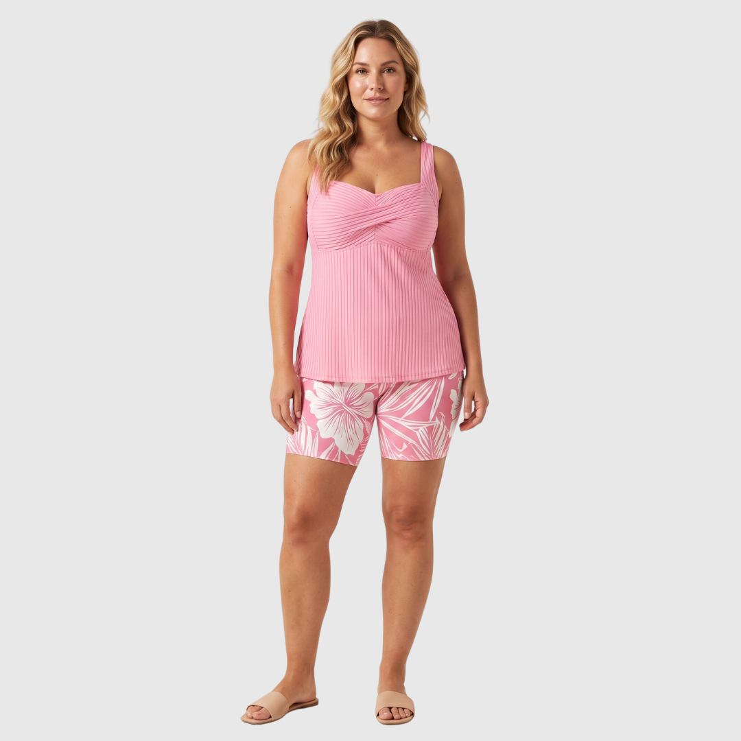 Famke | Tankini met Bloemenprint Short