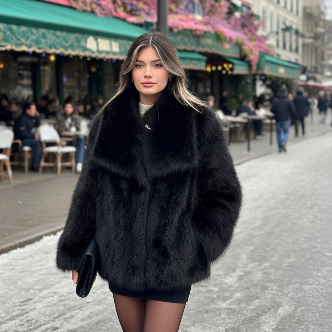 Annemiek | Dames Korte Jas Met Brede Kraag