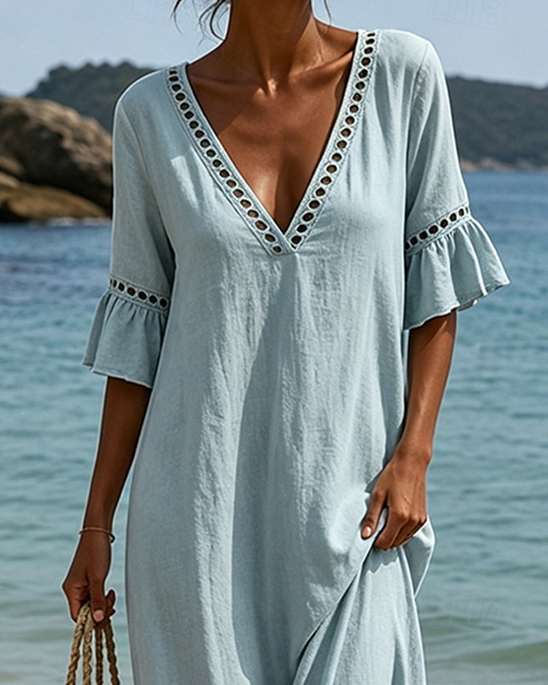 Wieteke | Boho Maxi-jurk met Kant