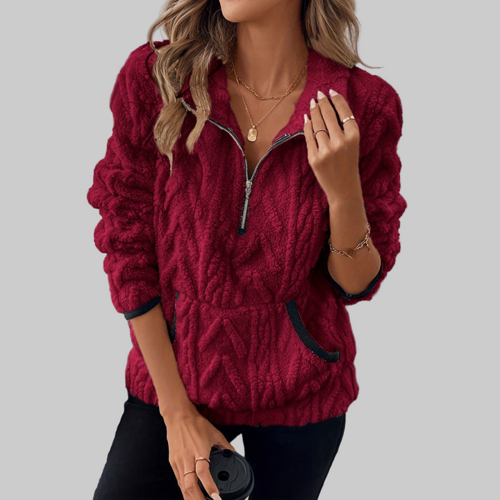 Sheina | Dames Warme Trui Met Ritssluiting