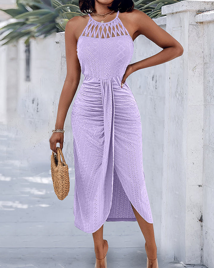 Elsbeth | Zomerse Midi-jurk met Ruching