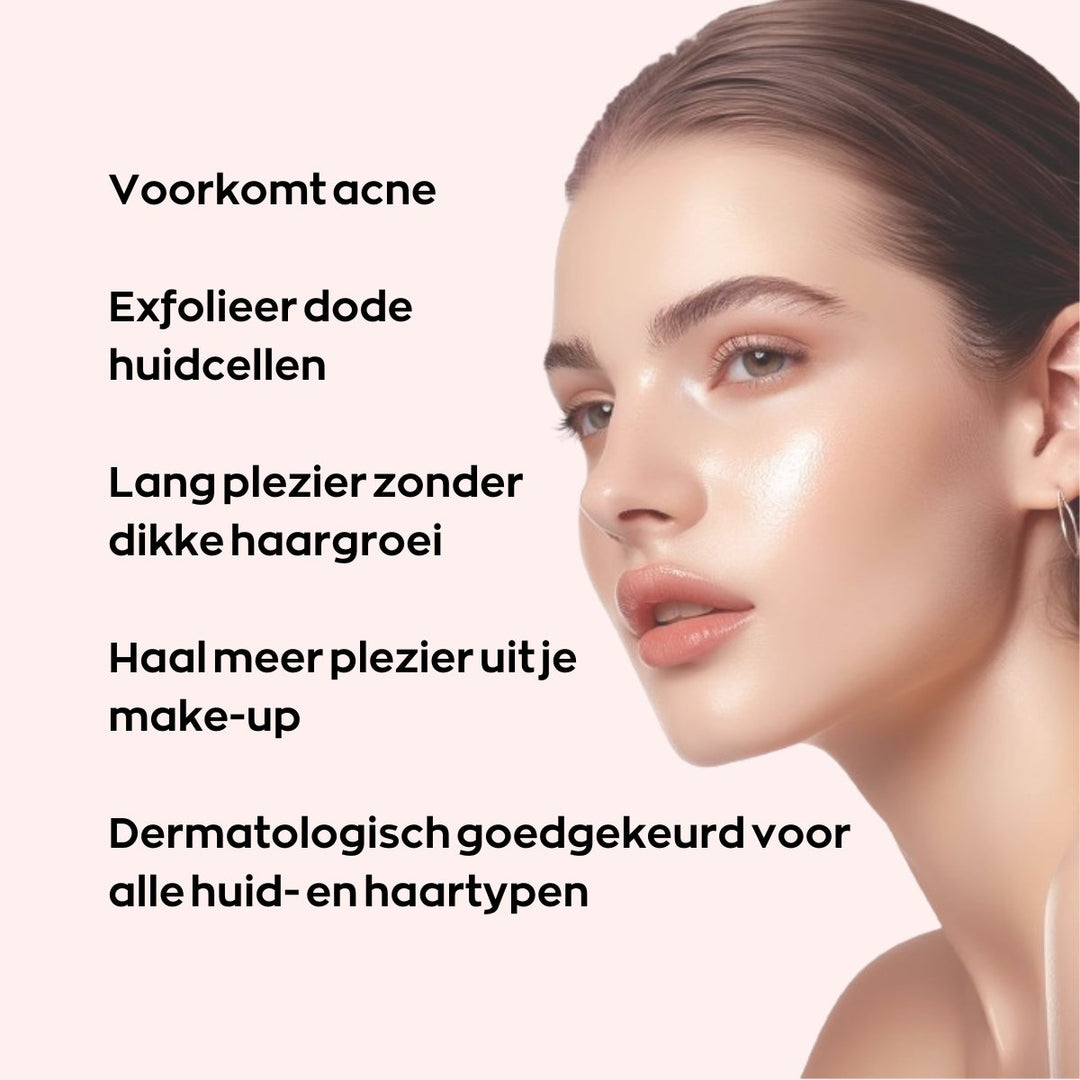 FuzzFree Glow™ | Haar-identificatie Spray + gezichtsscheermesjes